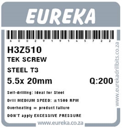 H3Z510 - Tek Screw Steel -H3Z510_label_T